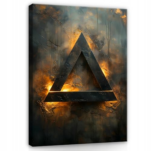 WallArena Tableau de style industriel, abstrait, effet rouille, 100 x 75 cm, moderne, grand, XXL, salon, chambre à coucher, impression artistique murale sur toile, prêt à accrocher