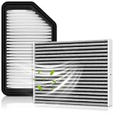 partszen CF12002 Activated Carbon Cabin & Engine Air Filter Fit for Kia Soul L4 1.6L 2.0L 2014-2018