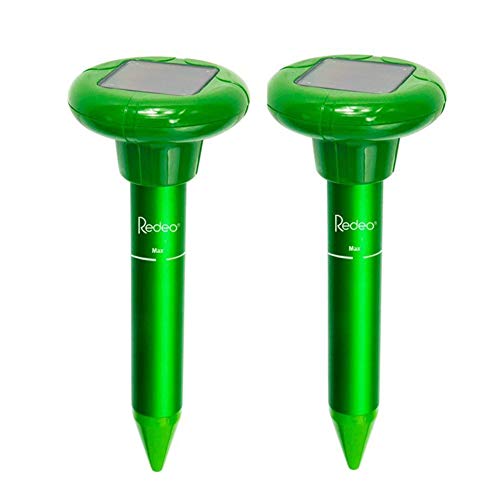 Set di 2 Repellente Solare Scaccia Talpa Trappole per Talpe con Vibrazione Ideale per allontanare Anti Prodotti contro le Talpe Serpenti Arvicole Formiche - Impermeabile - Protezione Giardino 625 m²