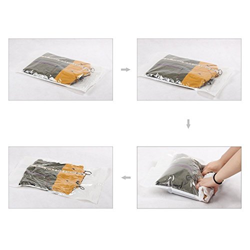 HomeTop 12 Pack Space Saver Travel Compress Roll-Up Storage Bags Small to Large (12, Small (20