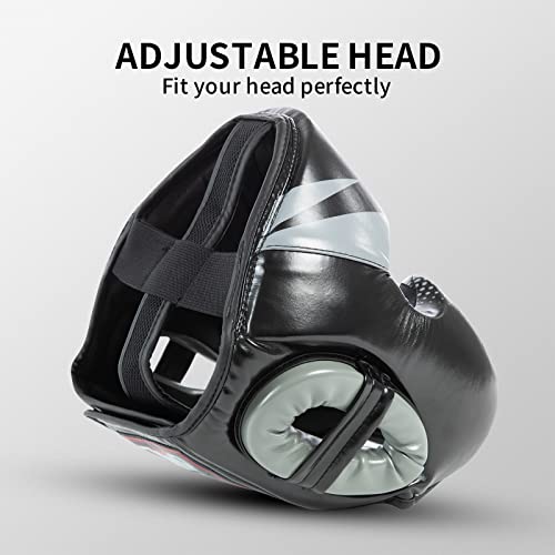 Boxing Headgear For Men Youth, Mma Training Kickboxing Sparring Martial Arts Head Gear Helmet, Gray, L/Xl #TOP1