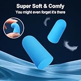 Foam Ear Plug for Sleeping, HOYIO 5 Pair 35dB Soft Earplugs for Noise Cancelling Hearing Protection Soring Blocking, Holiday Travel Cruise Flight Backpacking Work Study Essentials, Disposable, Blue - Image 3
