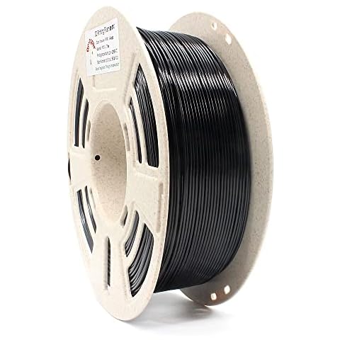 Reprapper PETG Filament 1.75 1 kg for 3D Printing, Tough PETG 1.75 mm (± 0.03) neatly spooled in Recycled Spool, Black Cover