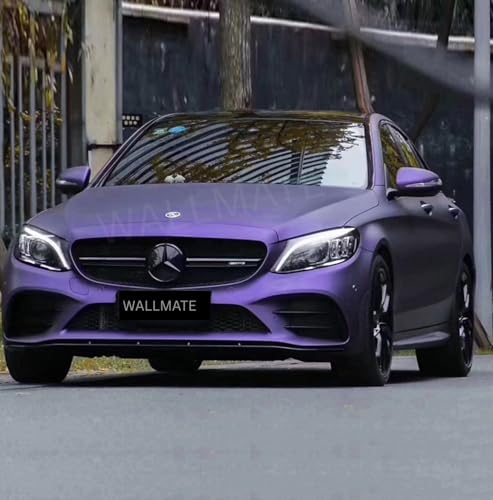 Image of WALLMATE Purple Mat Metallic Vinyl Car Wrap Self Adhesive Bubble Free Sticker for Car, Scooty, Cycle, Bike and Other Vihicle Interior & Exterior Decoration (Purple Metallic, 20X120 in)