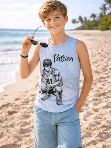 Image of Totz Touch Boys Regular Fit Sleeveless T Shirt / Tees / Vest / Baniyan | Pure Cotton 180 Gsm | Kids Casual Round Collar Tshirts (Pack 5 | Size Options - 0-6 Months / 12-24 Months / 2-3 Years / 3-4 Years / 4-5 Years)