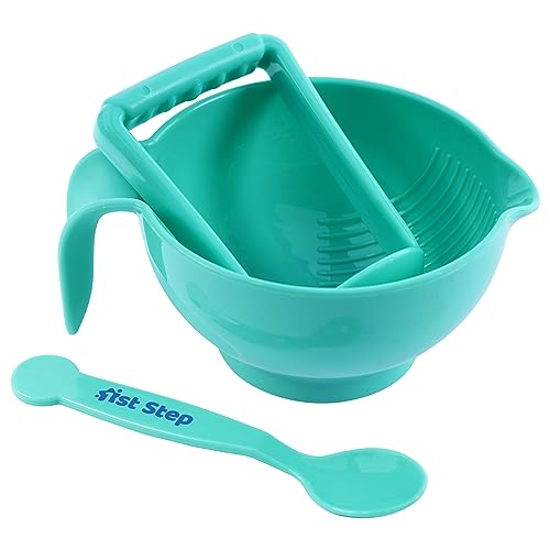 Image of 1st Step Portable Grinding Feeding Masher /Serving Bowl for Baby Food Preparation with Spoon(Pack of 1) (Mint Green)
