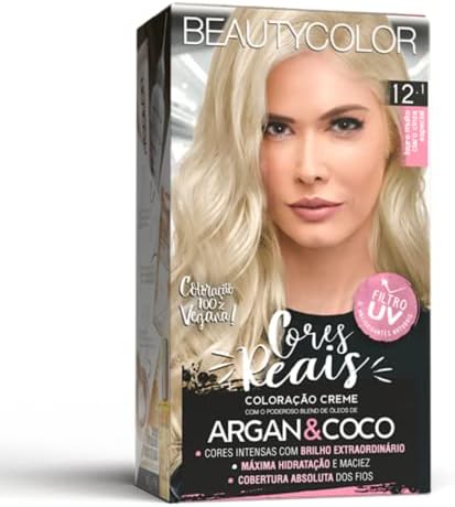 Coloração Kit BEAUTYCOLOR - 12.1 Louro Muito Claro Cinza Especial
