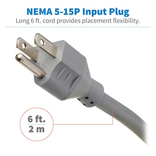 Tripp Lite Tlp76Msg 7 Outlet (6 Individually Controlled) Surge Protector Power Strip, 6Ft Cord, Lifetime Limited Warranty & Dollar 25K Insurance #TOP7