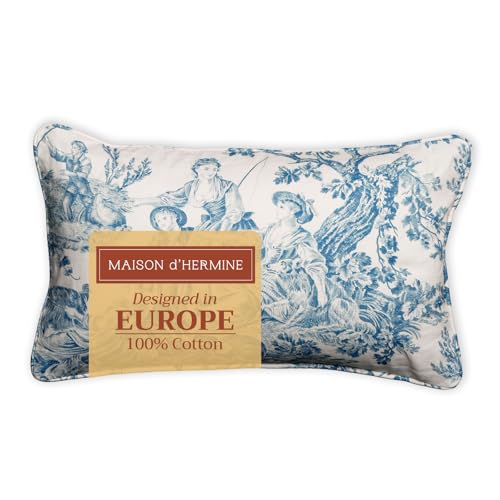 Maison d' Hermine Throw Pillow Covers 100% Cotton (12" x 20" - Pack of 1)