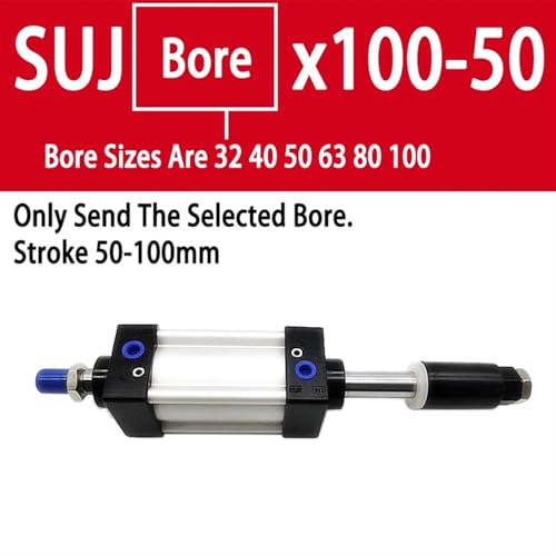 Vérin pneumatique à air SUJ 40mm alésage course réglable 0-300mm