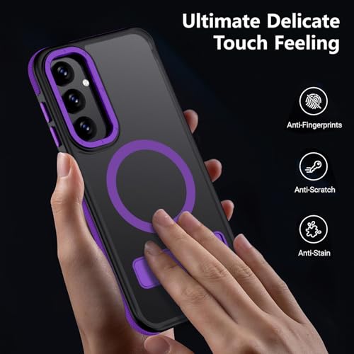 Coque Samsung S23 FE MagSafe béquille antichoc violette - 4