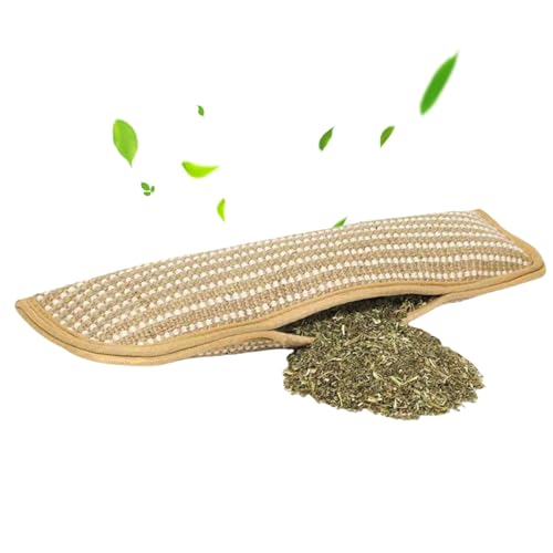 Qfdiwr Giocattoli Mordicchio per Gattini - Cuscino Lettino per Gatti - Tiragraffi in Sisal per Divertimento Autonomo e Antistress