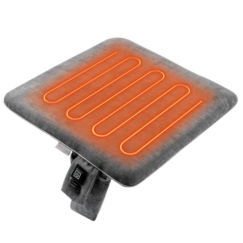 Melissa Portable Heated Seat Cushion with USB, 3 Heat Settings, Foldable Heating Chair Pad for...