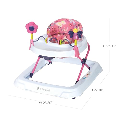 Smart Steps Trend Activity Walker with Removeable Toy Bar, Multi-Directional Front Wheels, Tray, Adjustable Height and Flat Fold Frame for Storage, Ages 6 Months +, Emily Pink - Image 3