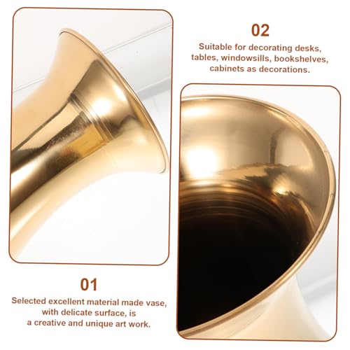 Vase à composition en acier inoxydable or 700ml pour centre de table - 4