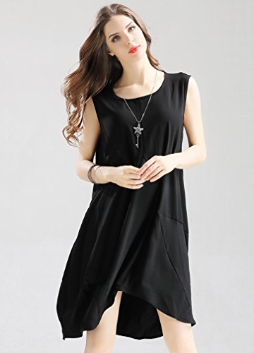 Robe lâche grande taille pour masquer les complexes avec style en été - 4