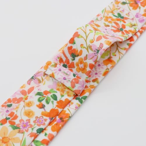 Image of Luckyvestir Mens Tie, Floral Neck Tie, Skinny Ties for Men 2.56'', Flower Printed Cotton Neck tie for Wedding Business Groom