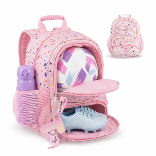 Mochila de fútbol rosa para niñas ideal para entrenamientos y actividades
