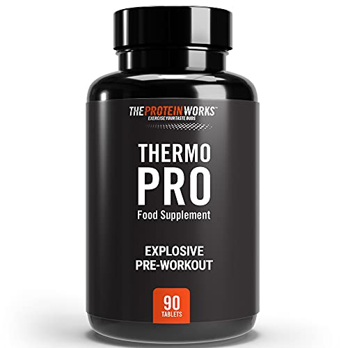 Preisvergleich Produktbild Thermopro Tabletten / Preworkout Supplement mit Koffein / Reduziert Müdigkeit & Erschöpfung / Hilft beim Abnehmen / THE PROTEIN WORKS / 90 Kapseln