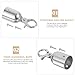 BESPORTBLE Stainless Steel Rope End Stopper with Hook Cord End Cap for Stanchion Posts and Guardrails Metal Rope Fastener for Outdoor and Industrial Use 3X1.1 Inches