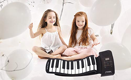 Best Roll Up Piano Lightahead Portable 61 Keys Roll-Up Flexible Electronic Piano Keyboard with Full Soft Responsive Keys Synthesizer Built-in Speaker