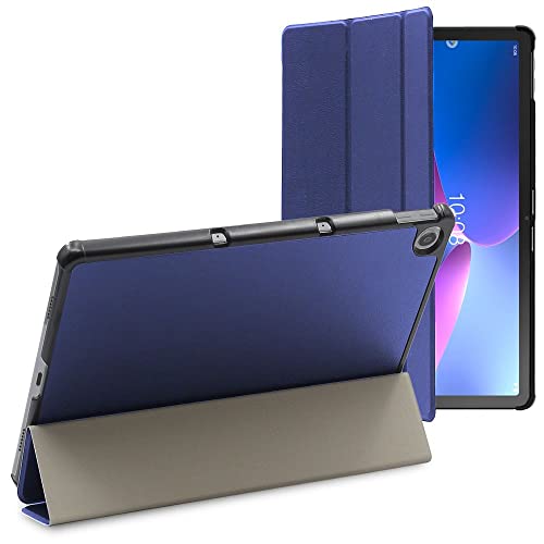 Ebeststar - Cover Per Lenovo Tab M10 Plus 10.6 (Gen 3), Custodia Protezione Flip Magnetica, Slim Case Sottile Pelle Pu, Blu Scuro