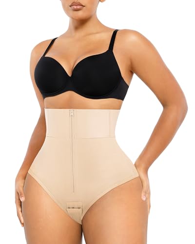 Image of SHAPELLX Thong Shapewear Tummy Control Underwear for Women High Waisted Body Shaper