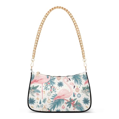 Sac à main flamant rose et motif de Noël pour femme pour un cadeau d'anniversaire original