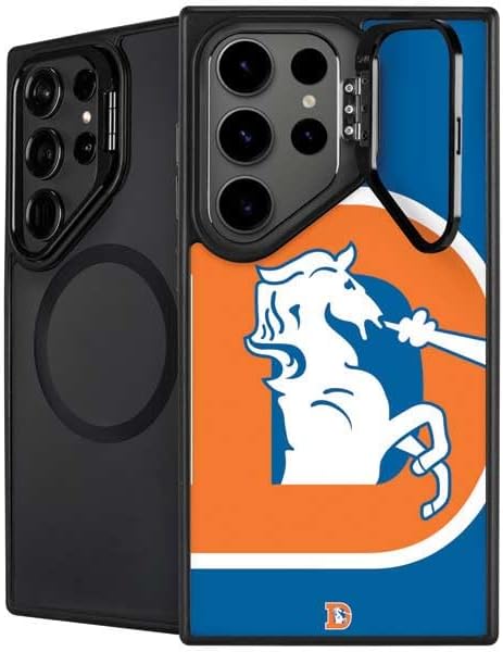 Skinit Kickstand Phone Case Compatible with Galaxy S24 Ultra - Officially Licensed NFL Denver Broncos Retro Logo Design