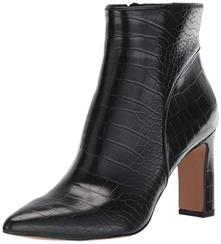 STEVEN by Steve Madden Women's Jenn Ankle Boot, Black Crocodile, 7.5 M US