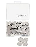 Shapenty Small Round Stainless Steel Flat Blank Stamping Tag Pendants Mini Discs for Bracelet...