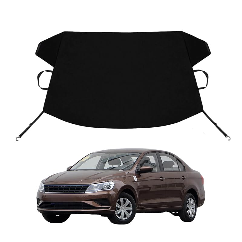 Image of Jetta Custom Windshield Cover for Ice and Snow for V-W Jetta Windshield Snow Cover 600D Shade Blocks Winter Frost Hail Protector Car Accessories