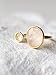 MJLULU Elegant 14K Gold-Plated Statement Ring with Light Pink Simulated Rose Quartz - Hypoallergenic & Lightweight, Dainty & Simple for Daily Wear - Minimalist Jewelry