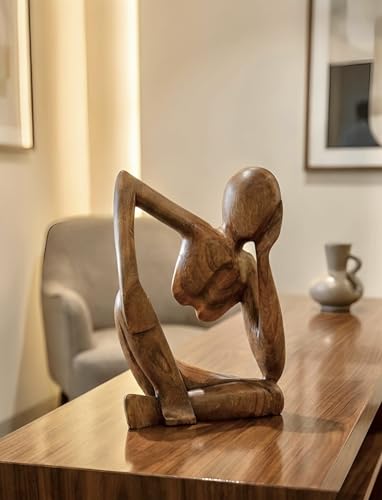 Estatua abstracta de madera G6 Collection 8 pulg miniatura 6