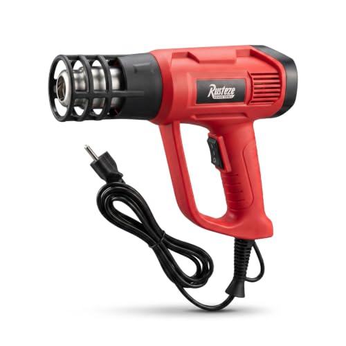 Image of Rusteze 2000W Heat Gun | Hot Air Gun with 2 Temperature Settings (350C /550C) | Heavy Duty Heat Blower for Paint Removal, Shrink Wrapping, PVC Pipe Bending, Crafts, DIY & Industrial Use