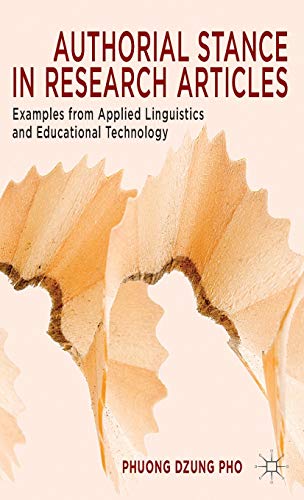 Authorial Stance in Research Articles: Examples from Applied Linguistics and Educational Technology