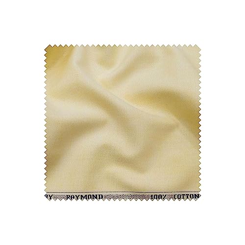 Image of Raymond 100% Cotton Fabric (All Weather Fabric, Unstitched Premium Fabric, Solid, Less Wrinkles) (Yellow, 3.5 Meters for Kurta Pajama)