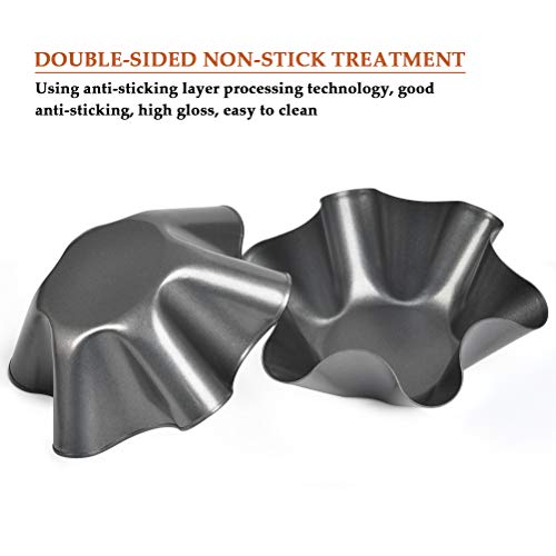 Foccts 6 Packs Torta Molder, Non-Stick Taco Salad Bowl Pans Maker, Extra Thick Steel Tortilla Shell Maker, 6 Inch #TOP3