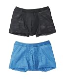 BROS by WACOAL MEN(ブロス バイ ワコールメン)ボクサーパンツ ２枚セット【レースボクサー】 フロント快適グラマラス 通気性 フリーなカッティング(裾部分) 前閉じ GT8347 BU2 LL