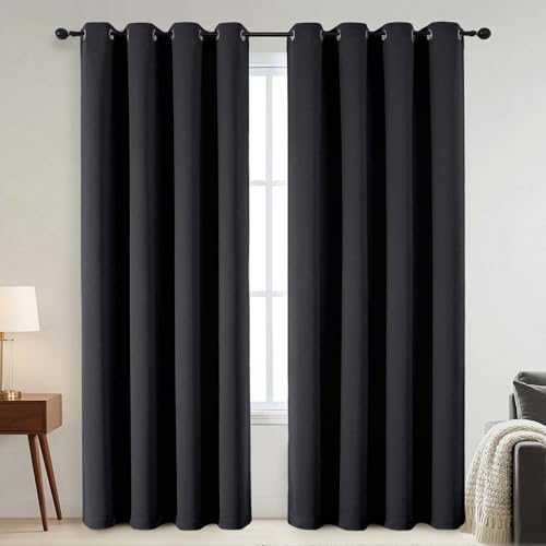Ebesto 100% Blackout Curtains - Solid Thermal Insulated