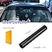 Kewucn Car Window Sun Visor Strip Tint Film, Auto Tint Film for UV Rejection and Heat Reduction, Front Windshield Solar Protection Film for Shading and Filtration, Car Accessories (Black)
