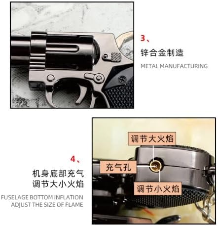 Butane Torch Keychain. It can be Carried Around. It can be Filled and Comes with an Adjustable Straight-Flame Lighter, Making it Very Suitable for Smokers and Collectors. (No Fuel) (Bronze Color)