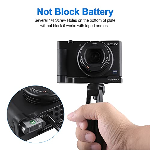 TOSICAM Suporte base de câmera ZV1 para Sony ZV1 Compact Camera Cold Shoe Mount Microfone/extensão d