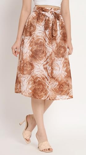 Image of NUEVOSDAMAS Women Floral Printed Midi Skirt