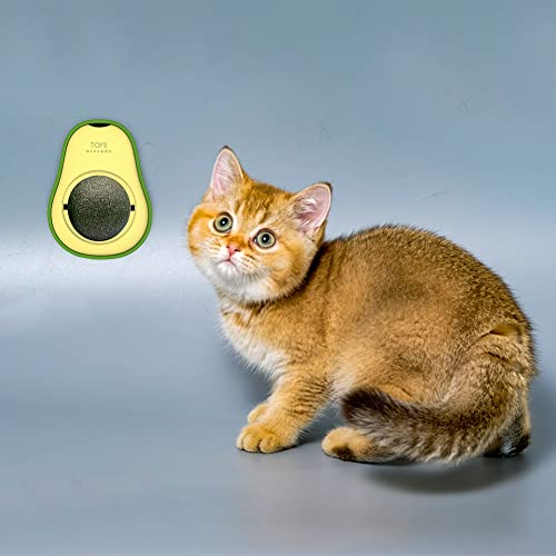 Surakey 6 Pack Silvervine Catnip Balls, Kitty Toys Wall Ball For Cats Lick, Safe Healthy Rotatable Toys, Teeth Grinding Cleaning Dental Cat Toy, Cat Wall Avocado Catnip Ball, Type 5 #TOP1
