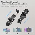 SMALLRIG Support universel de téléphone en métal avec support de chaussures à froid, support de l'adaptateur Smartphone Joints de réglage gratuits, support pour téléphone trépied iPhone 17 16 15 14, pour Samsung Galaxy etc. - 4382