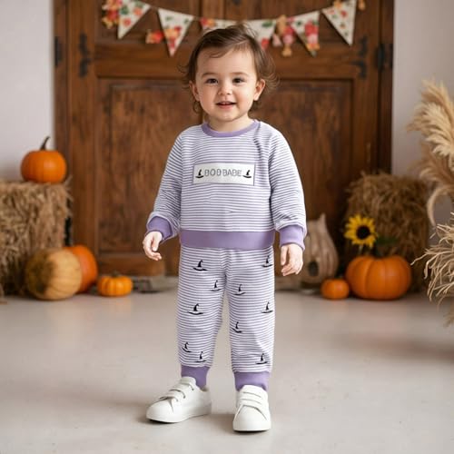 Halloween Toddler Baby Girl Outfit Cute Long Sleeve Print Sweatshirt Top Pants Fall Winter Pumpkin Clothes2