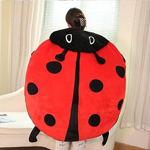 HSART Weighted Stuffed Animals for Adults, 60-150cm Creative Beetle Plush Pillow Huge Size Ladybug Clothes Cosplay Insect Shell Stuffed Soft Big Cushion, Plush Toy Funny Dress Up