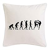 Reifen-Markt Kissenbezug 40x40cm Kick Boxing - Kickboxen - MMA - Kampfsport - KAMPFSPORTUNTERRICHT aus Mikrofaser in Weiß