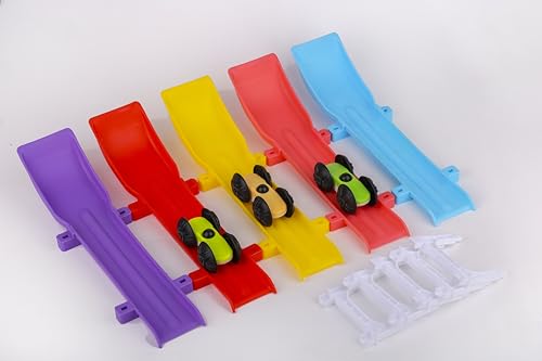 Image of 6-LAVEL Ramp Racer Multi-Level Toy Car Track Set with Mini Cars, Colourful Stacking Ramps for Kids